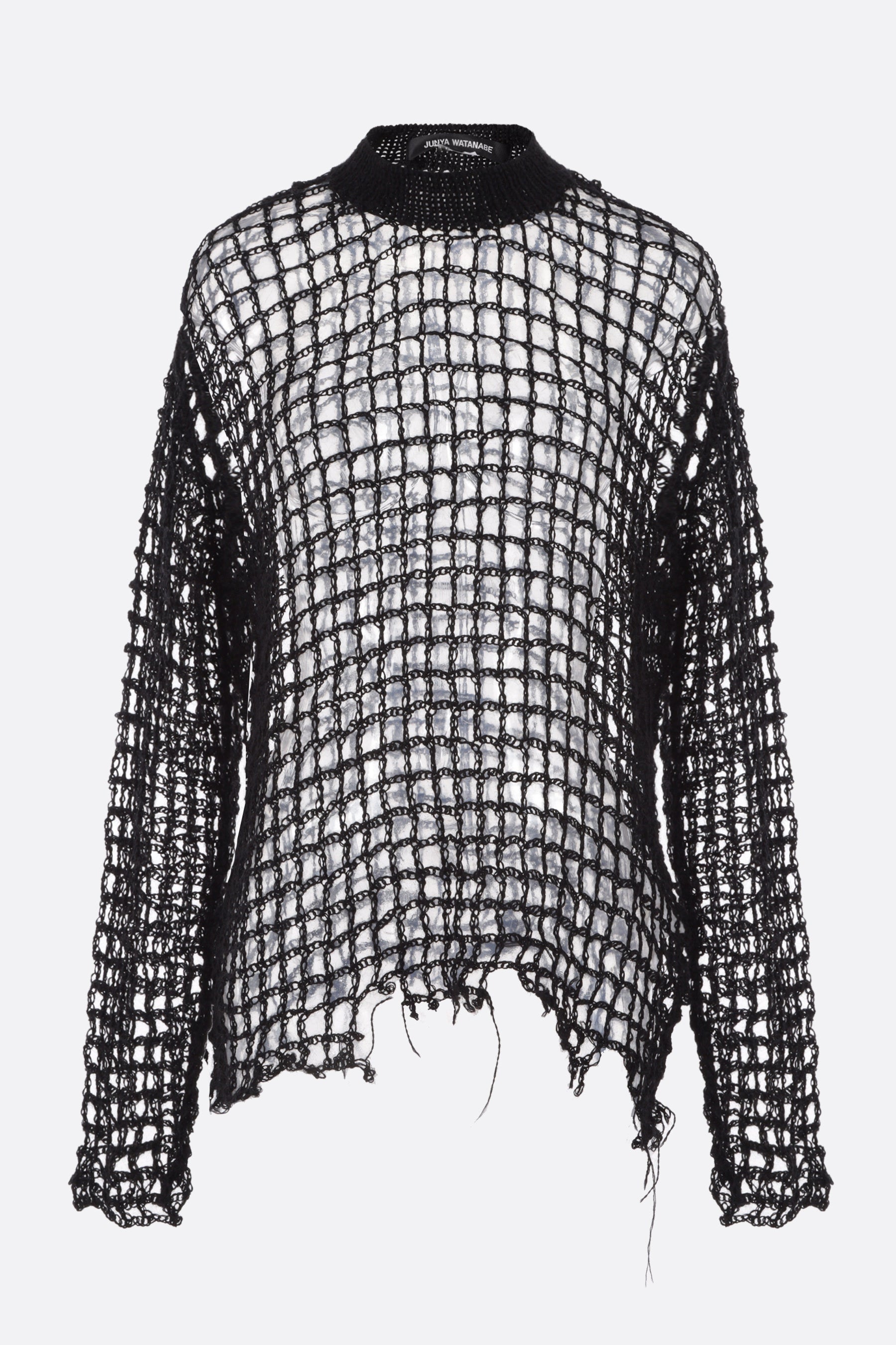 mesh knit pullover