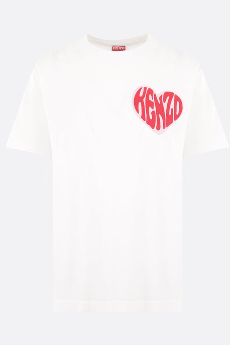 Hearts logo printed cotton t-shirt