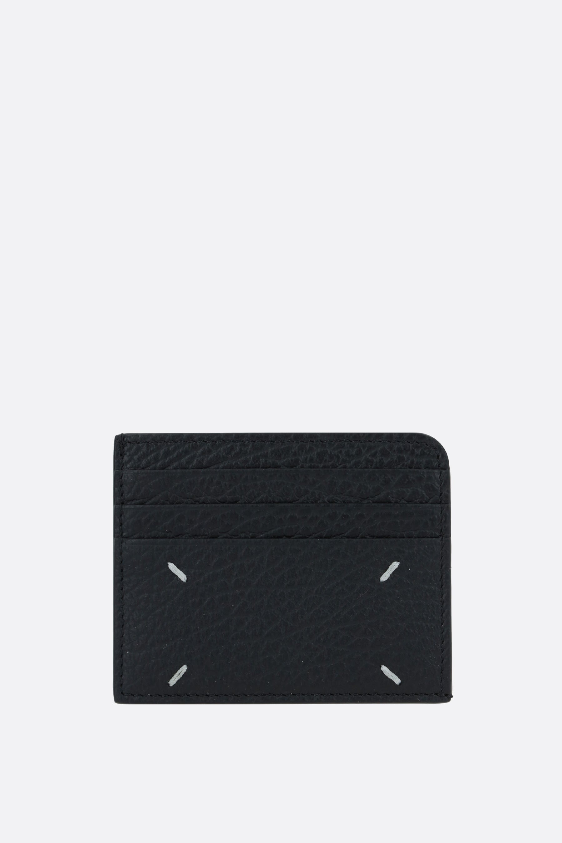 grainy leather card case