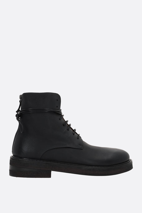 Parrucca smooth leather combat boots