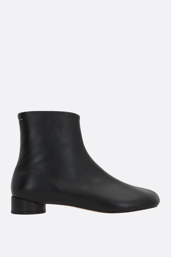 smooth leather ankle boots