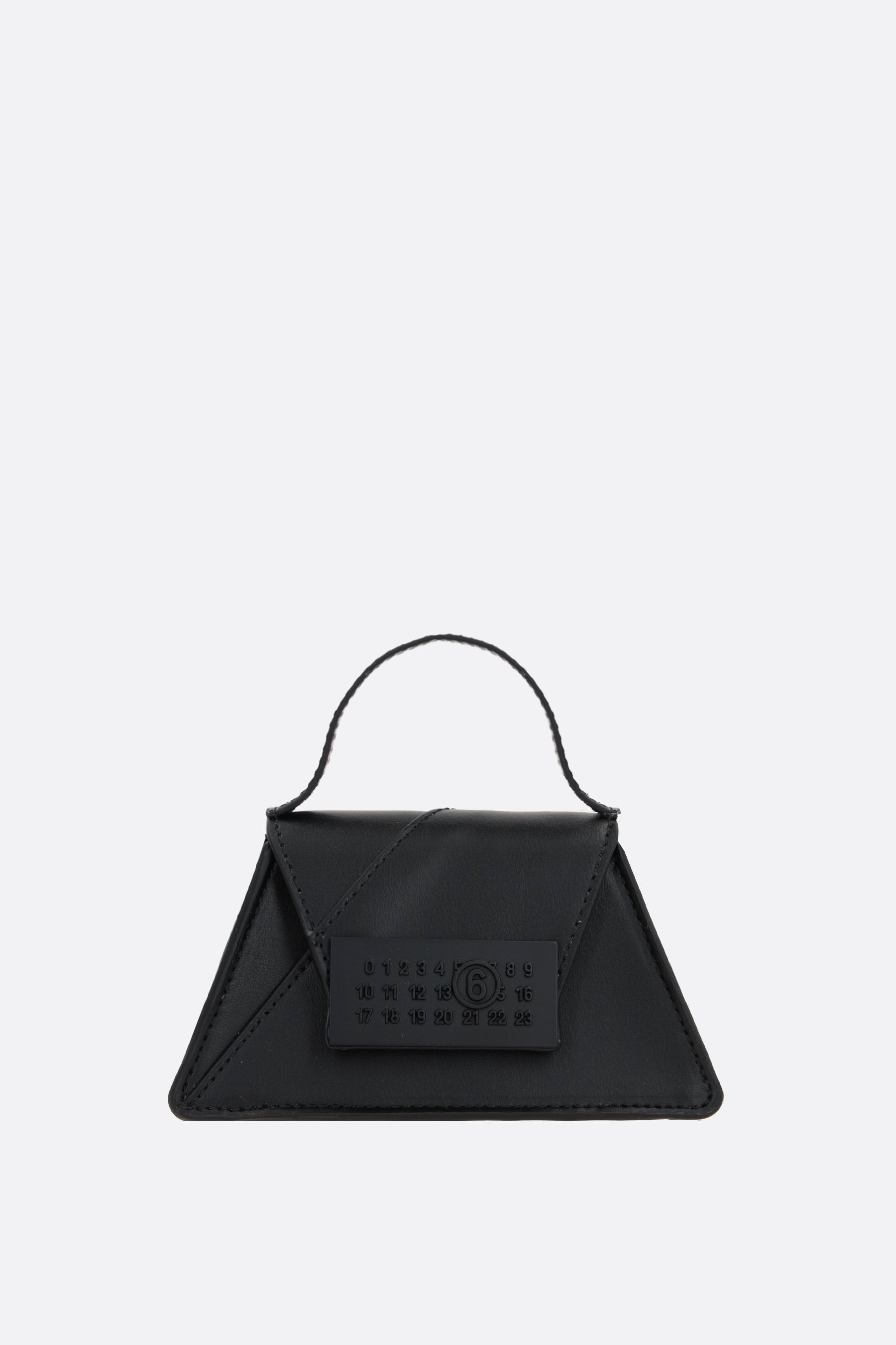 Numeric mini smooth leather handbag