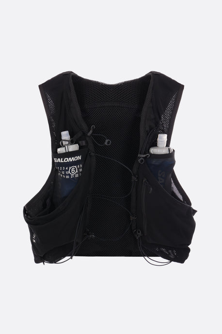 technical fabric running vest with flasks
