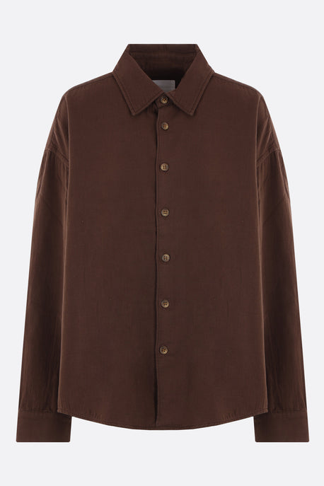 Nel cotton and wool oversized shirt