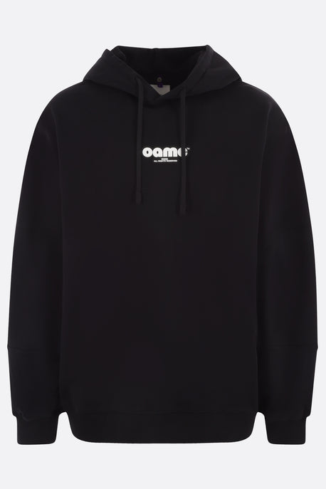 logo printed organic jersey hoodie