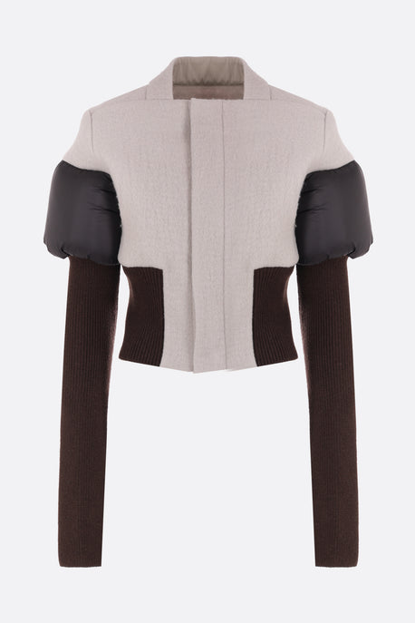 Bouchon cropped jacket in a mix of materials