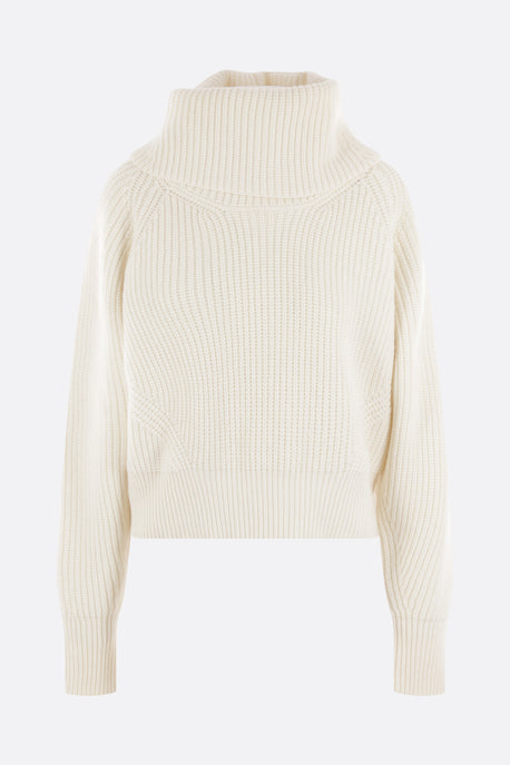 ribbed wool and cashmere pullover