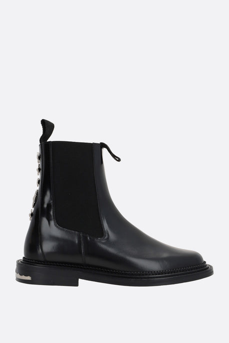 smooth leather chelsea boots