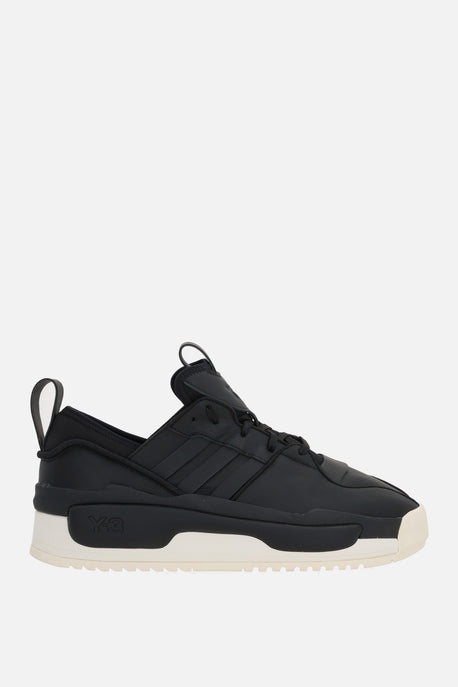 Y-3 Rivalry smooth leather and neoprene sneakers