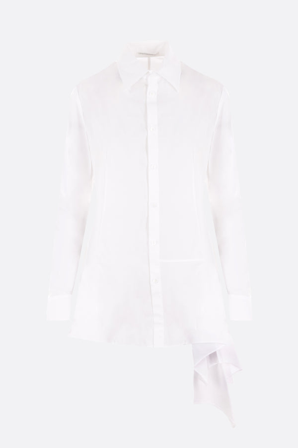 draped cotton broadcloth shirt