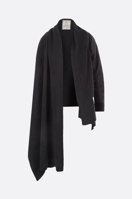 fleece cape with nylon sleeve